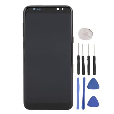 Imagem de Pilipane Montagem de tela sensível ao toque digitalizador LED com moldura kit de ferramentas de reparo de impressão digital à prova de arranhões para smartphone S8 Plus peças de reposição