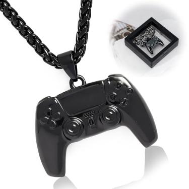 Imagem de Merouk Pingente de controle de jogo lced out, colar de corrente hip hop estilo legal para meninos, meninas, homens, mulheres e amigos, Standard, Zinco, Sem Pedra Preciosa