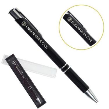 Imagem de Caneta Personalizada Coloridas Cursos Metal Profissional Engenharia Ci