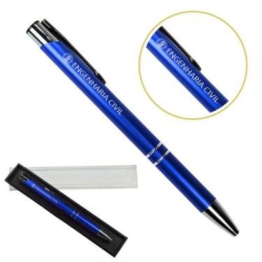 Imagem de Caneta Personalizada Coloridas Cursos Metal Profissional Engenharia Ci