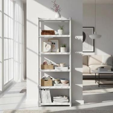 Imagem de Estante Organizadora Multiuso com Pezinhos Agraplast Nápoles Branca 7 