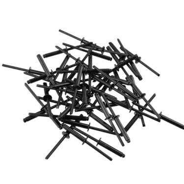 Imagem de Antrader Rebites cegos, rebites pop de aço inoxidável de 3/40.6 cm x 2.5 cm, 50 peças de rebites de decoração para bricolagem/casa/reparos automotivos, todos pretos