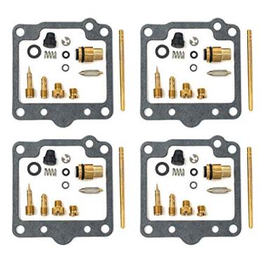 Imagem de RW 0101-107 Kit de peças de reparo de reconstrução de carburador (conjunto de 4) compatível com Suzuki 81-83 GS650G GS650GL, 83 GS650M Katana 650