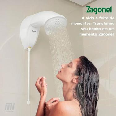 Imagem de Ducha Elétrica ND Eletronic 5500W Zagonel Branca 127V