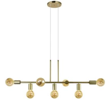 Imagem de Pendente Zara Jabuticaba 87cm E27 Dourado LUMIER