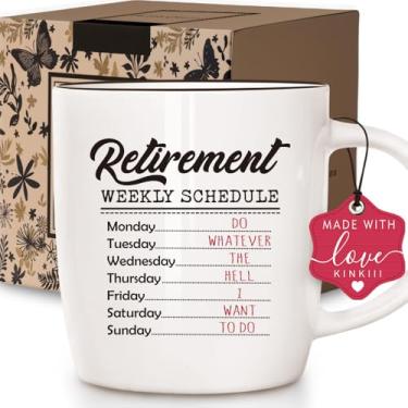 Imagem de Kinkiii Caneca de café engraçada para aposentadoria presente para homens aposentados, caneca humorística presente para aposentado ele, sua esposa, marido, avós, pais, chefe, professor, enfermeira