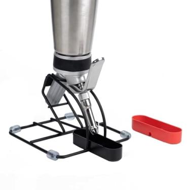 Imagem de Suporte dispensador de chantilly com kit de limpeza, suporte de cabeça para baixo, 12,4 x 15 cm