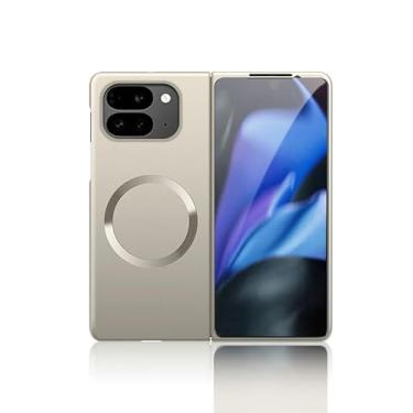 Imagem de Capa dobrável compatível com Google Pixel 9 Pro, compatível com Google Pixel 9 Pro Fold 5G GGH2X capa protetora à prova de choque rígida ultrafina com sucção magnética dourada integrada