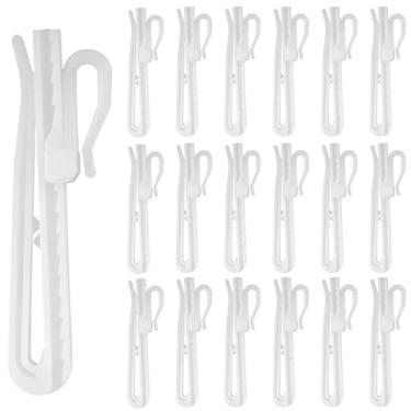 Imagem de 50 ganchos de cortina de plástico para cortinas, clipes ajustáveis resistentes para chuveiro, porta e cortinas leves