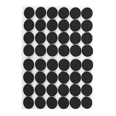 Imagem de aqxreight 48 Unidades Pretas Redondas Antiderrapantes Almofadas para Móveis Protetores de Piso Autoadesivos para Móveis, sofá, Mesa, Cadeira, Almofadas de Borracha para Pés