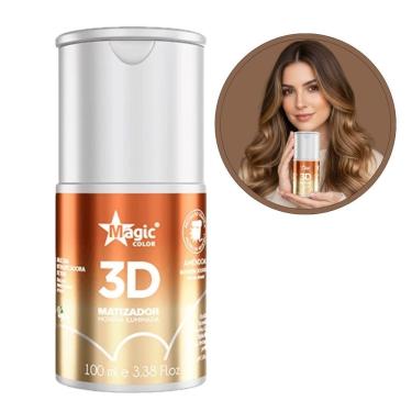 Imagem de Matizador 3D Morena Iluminada Amendoa 100ml Magic Color Efeito Marrom Dourado