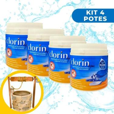 Imagem de Kit 4 Potes Clorin Purificador de Água Poços Cisternas 10000 L
