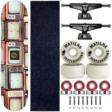 Imagem de Skate Completo Montado Shape Matilha Skate Television 8.0