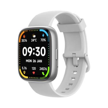 Imagem de Bettdow SmartWatch, relogio smartwatch com Ecrã tátil e Alexa, à prova d'água IP68, relogio smartwatch feminino e masculino, com modo esportivo e recebimento de notificações (branco)