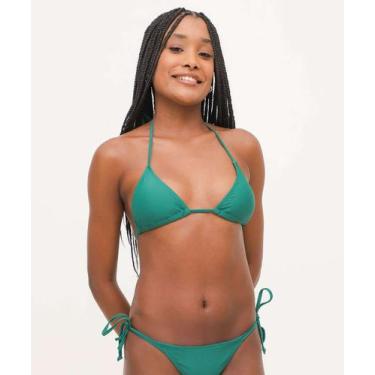 Imagem de Top Biquíni Cortininha Liso Bojo Removível Marisa-25005, Verde, GG