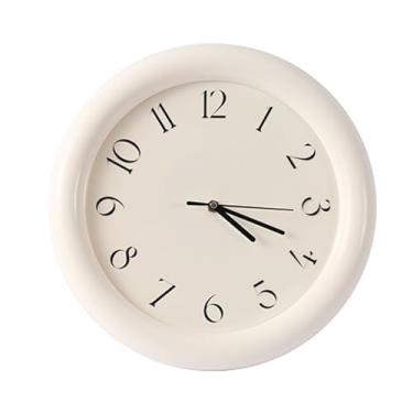 Imagem de Relógio de parede Relógio de parede nórdico, elegante e minimalista, silencioso, ideal para uso doméstico fácil combinar para decoração de casa(Branco)