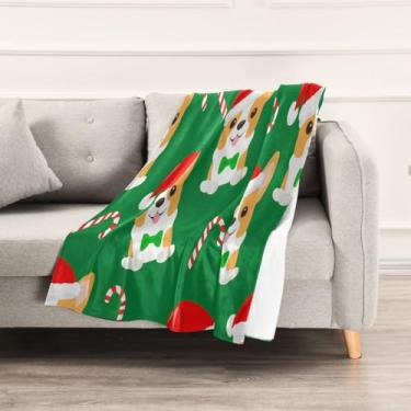 Imagem de Wassud Cobertores e mantas de Natal 152,4 x 228,6 cm, cobertor de cachorro de Natal para sofá, cadeira, decoração de casa