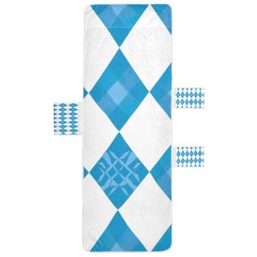 Imagem de STAYTOP Capa de toalha de cadeira de salão French Buffalo Chaise Lounge, capa de cadeira de praia macia com bolsos para jardim ao ar livre, pátio, pátio, banhos de sol, gramado, 216 x 76 cm