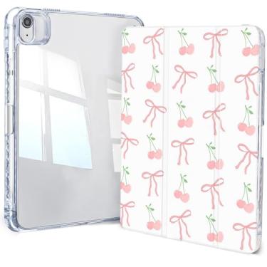 Imagem de Jngnpn Capa para iPad Air 11 polegadas M3 (2025)/M2 (2024), iPad Air 5ª (2022)/4ª geração (2020) 10,9 polegadas, iPad Pro 11 polegadas 2018 1ª, capa traseira transparente com três dobras com suporte