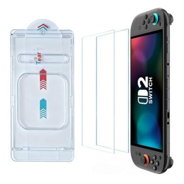 Imagem de Protetor de Tela para Nintendo Switch 2 em Vidro Temperado, Acessórios, Switch 2 [Mais Durável] Cobertura Total, HD Cristalino, Pacote com 2 Unidades