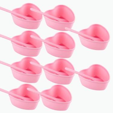 Imagem de Conjunto de taças de mistura de máscara facial icyhey Pink em forma de