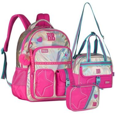 Imagem de Kit Material Escolar RB Rebecca Bonbon Mochila de Costas Lancheira Tér