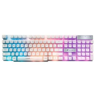 Imagem de Teclado Gamer Force-X Sensação Mecânica Led 3 Cores Branco - Tc201