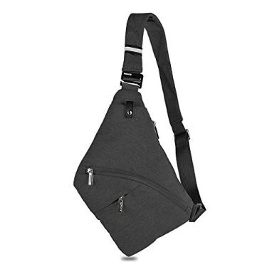 Imagem de Bolsa Sling para Homens Anti-furto de Peito com Bolso Frontal Ombro Masculina