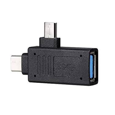 Imagem de Adaptador OTG Tipo-C Micro USB para Conector de Cabo USB3 0 Macho Fêmea Plug and Play Sem Necessidade Driver Alta Transmissão 5Gbps Compatível com Dispositivos Tamanho Pequeno Fácil Transportar PVC Lo