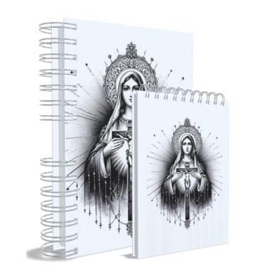 Imagem de Agenda Católica 2026 + Bloco de Anotações, Imaculaco Coração de Maria, Dourado, Capa 11