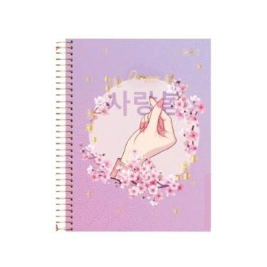 Imagem de Caderno Universitário Dorama Cadersil - 1 Matérias, 80 Folhas Caderno Romântico, Doramas, Coreia, K-Drama (Coração)