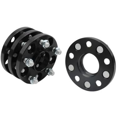 Imagem de IRONTEK Espaçadores de roda de 5 x 114,3 mm compatíveis com Tesla Model 3 2017-2024, para Tesla Model Y 2017-2024, passo de rosca forjada de 15 mm M14 x 1,5 furo do cubo 64,1 mm 4 peças