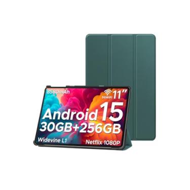 Imagem de Capa para tablet DOOGEE U11 Pro Android 15 de 11 polegadas, PC rígido e capa de poliuretano premium ultra leve e fina com suporte para U11 Pro, verde escuro