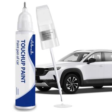 Imagem de Floco de neve branca pérola mica (25D) tinta de retoque para caneta de pintura de carro Mzada reparo de arranhões tinta de retoque dois em um caneta de tinta automotiva para MAZDA3 CX-5 CX-30 CX-50 CX