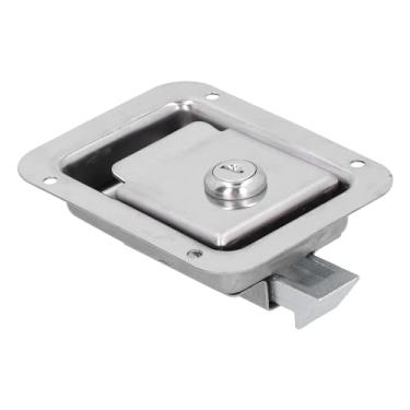 Imagem de Generic Trava de Porta de pá Resistente de Aço Inoxidável Com 2 Chaves para Caminhões de Bombeiros, RVs, Aço Inoxidável 304