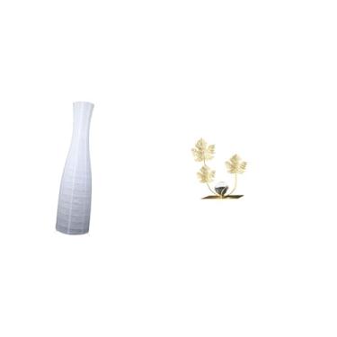 Imagem de Whtkoph Abajur Minimalista de Papel para Luminária de Chão com Design de Escultura de Folha. Capa Protetora de Substituição para Quarto de Hotel, Sala de Esta