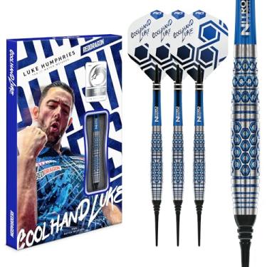 Imagem de RED DRAGON Dardos - Jogador profissional - Luke Humphries 'Coolhand' TX5 Series 18 g barril/20 g peso total - 90% tungstênio profissional ponta macia conjunto de dardos - inclui dardos e hastes