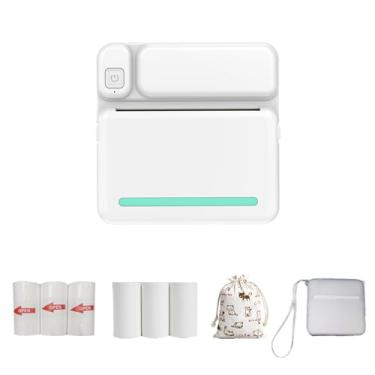 Imagem de Impressora Portátil Estudante Estudo Conveniente Celular BT para Etiquetas Fotos Mensagens Listas QR Code Impressão Web Corrigir Erros Recarregável 200dpi Sem Cartucho de Tinta