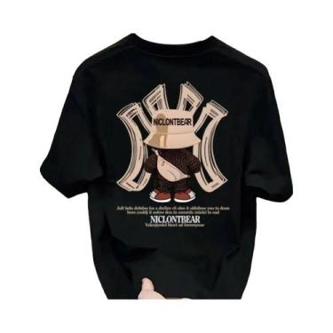 Imagem de Camiseta Unissex De Algodão Pesado Com Estampa De Urso Violento, Estil