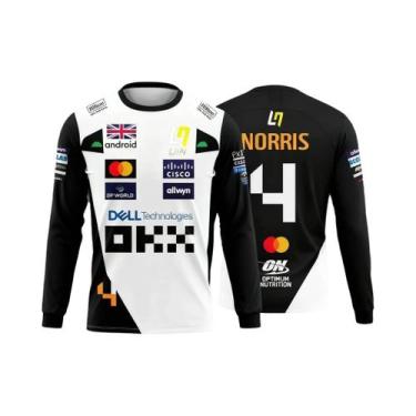 Imagem de Camiseta De Manga Longa Estilo Racing Lando Norris NO.4 2025 Respiráve