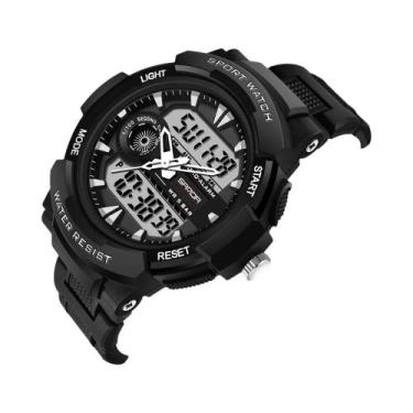 Imagem de Relógio Esportivo De Luxo Masculino Com Duplo Display Quartz Luminosa 