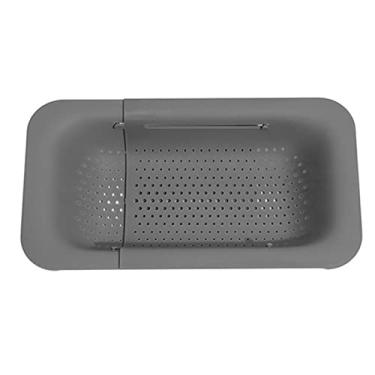 Imagem de Prateleira de Secagem Pratos Expandível Sobre a pia Ajustável Multiuso Suporte para e Frutas Rack Drenagem