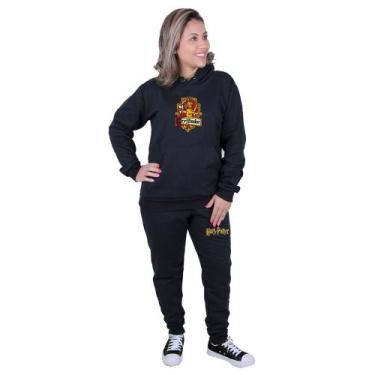 Imagem de Blusa E Calça De Moletom Harry Potter Gryffindor - Vinis Store, Preto,