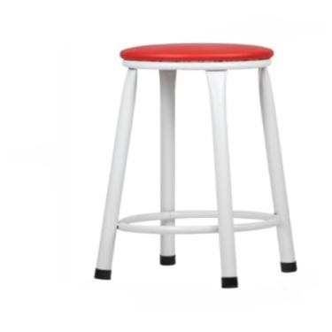 Imagem de Banqueta Baixa de Aço - Ideal para Cozinha Americana, Balcão e Bar, Espaço Residencial ou Comercial, Design Prático e Estável (Vermelho)