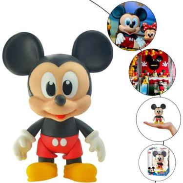 Imagem de Mickey Mouse Baby Boneco Vinil Articulado Disney Junior - Lider, Preto