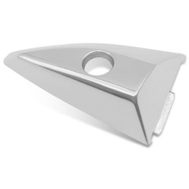 Imagem de Meyffon Tampa do puxador da porta dianteira esquerda compatível com Acura MDX 2014-2020, tampa de cilindro de trava de maçaneta externa do lado do motorista 72183-TZ5-A01, prata