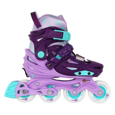 Imagem de Patins Traxart Inf. X-light Roxo Roda Led - 68/70mm-70/72mm Tamanho:G - 33 ao 36;Cor:-Unissex