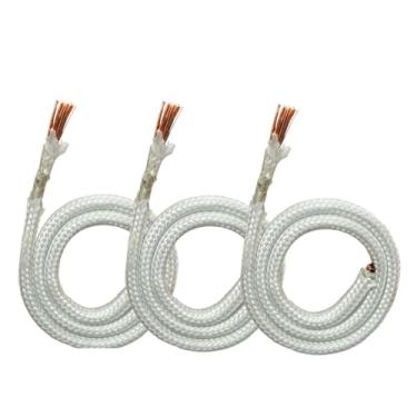 Imagem de Equipamento de comunicação resistente a altas temperaturas 500 ℃ fio trançado de mica de núcleo único cobre puro 20/18/17/15/13/11/9AWG 16/25/35/50/70 mm cabo de fibra óptica à prova de fogo (7 AWG 10