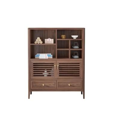 Imagem de Armário de buffet Armário de exibição retrô de olmo, armário de buffet de armazenamento de restaurante, armário de aparador de cozinha, adequado para entrada, aparador de casa e quarto