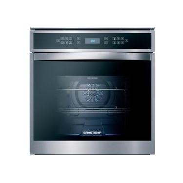 Imagem de Forno de Embutir Elétrico Brastemp 84 Litros Cor Inox com Convecção e Termômetro Meat Control - BOT84AR 220